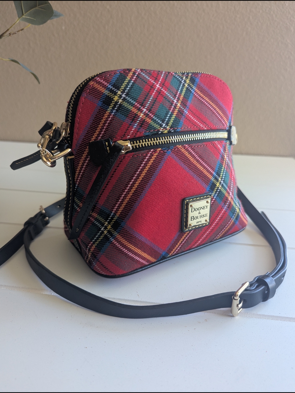 Dooney & Bourke Tartan Plaid Penny Crossbody. - Picture 2 of 12